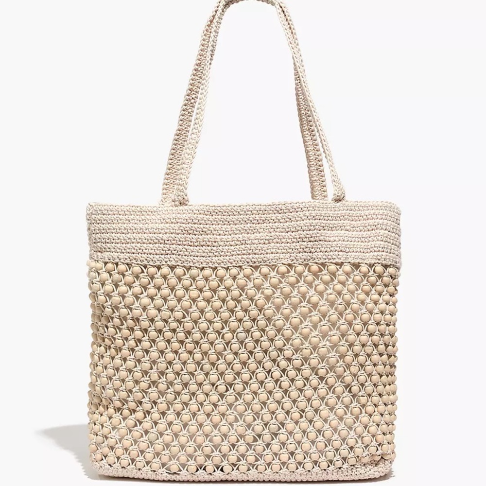Madewell The Beaded Crochet Tote Bag